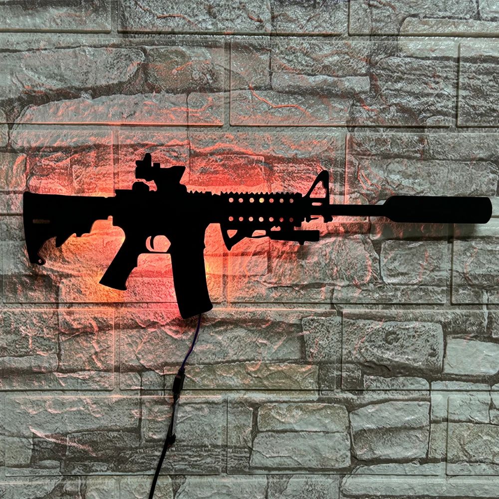 Applique murale lampe LED RGB réplique armes jeux vidéo télécommande G