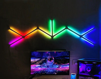 Applique murale rgb baguette setup gaming