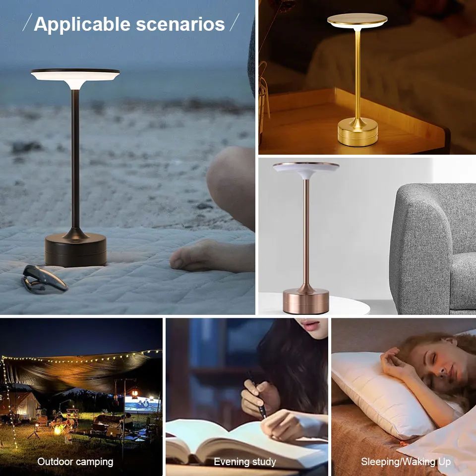 Lampe LED Acier Minimaliste Tactile intérieur extérieur