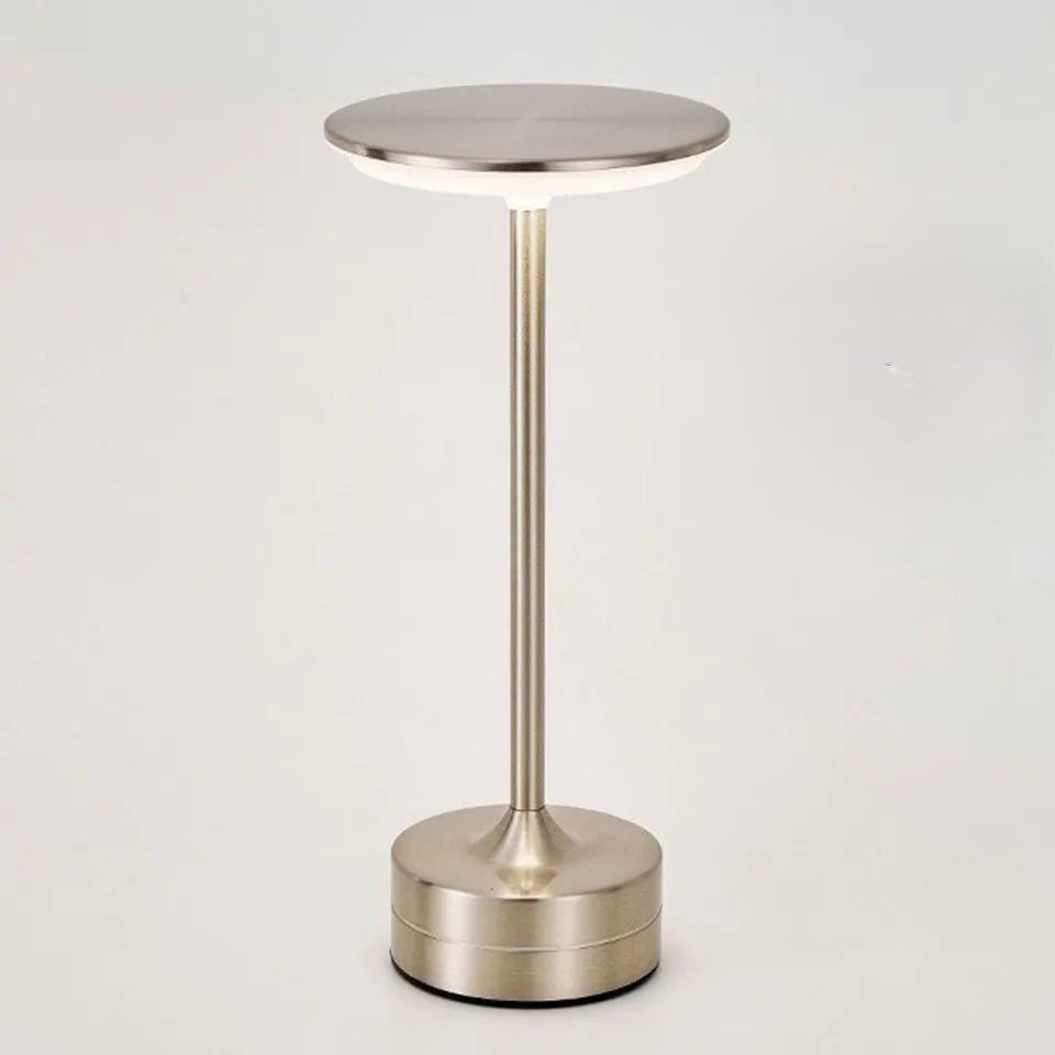 Lampe LED Acier Minimaliste Tactile argent