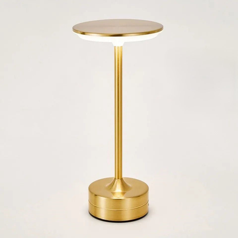 Lampe LED Acier Minimaliste Tactile dorée