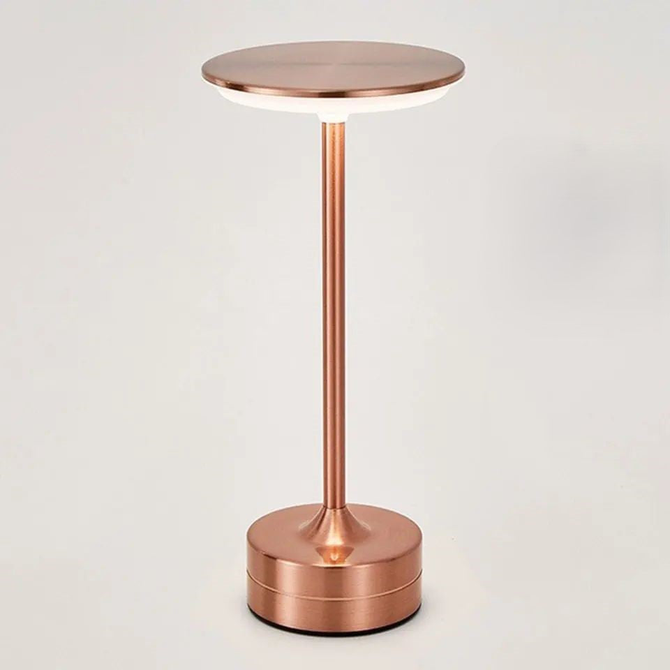 Lampe LED Acier Minimaliste Tactile or rose