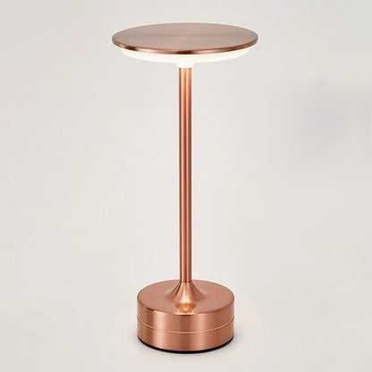 Lampe LED Acier Minimaliste Tactile or rose