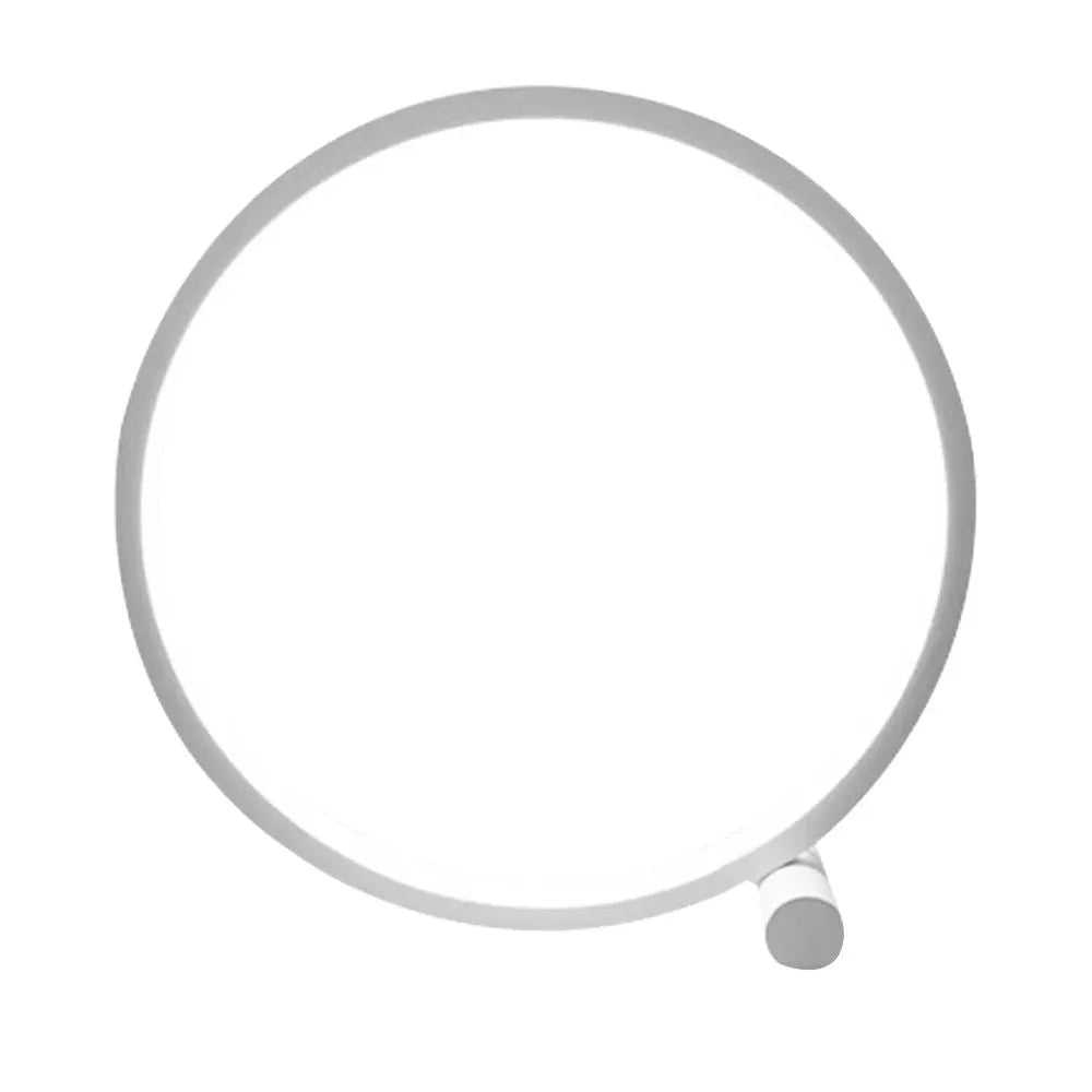 Lampe de bureau blanche anneau circulaire 25cm expo