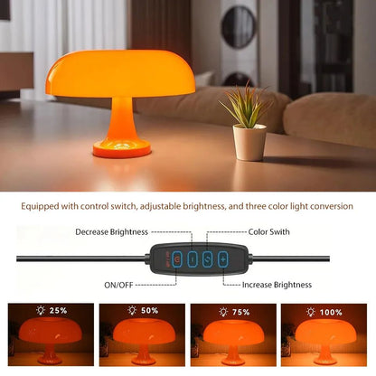 Lampe de bureau led champignon commande sur fil