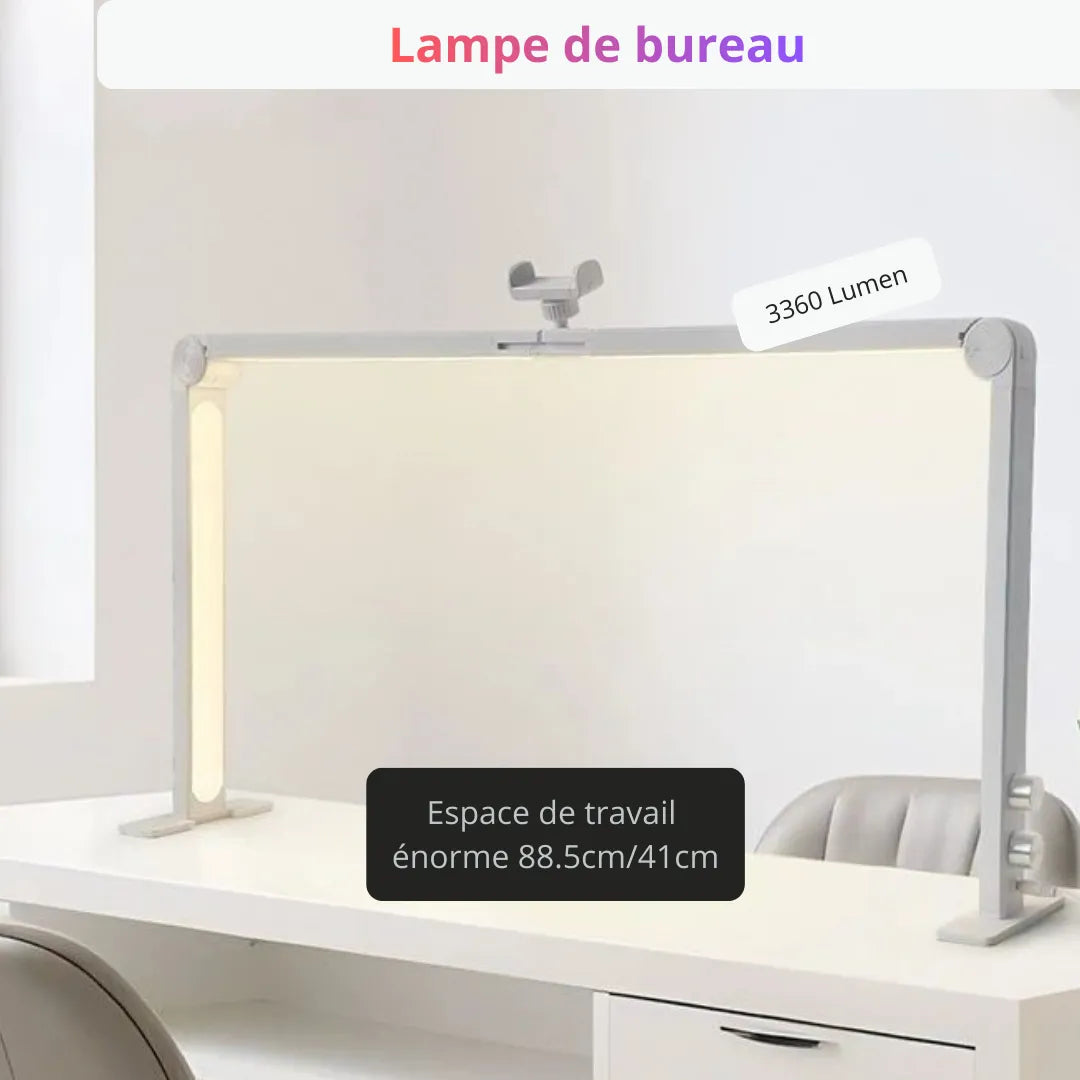 Lampe led Arche 3 bandes support téléphone blanche