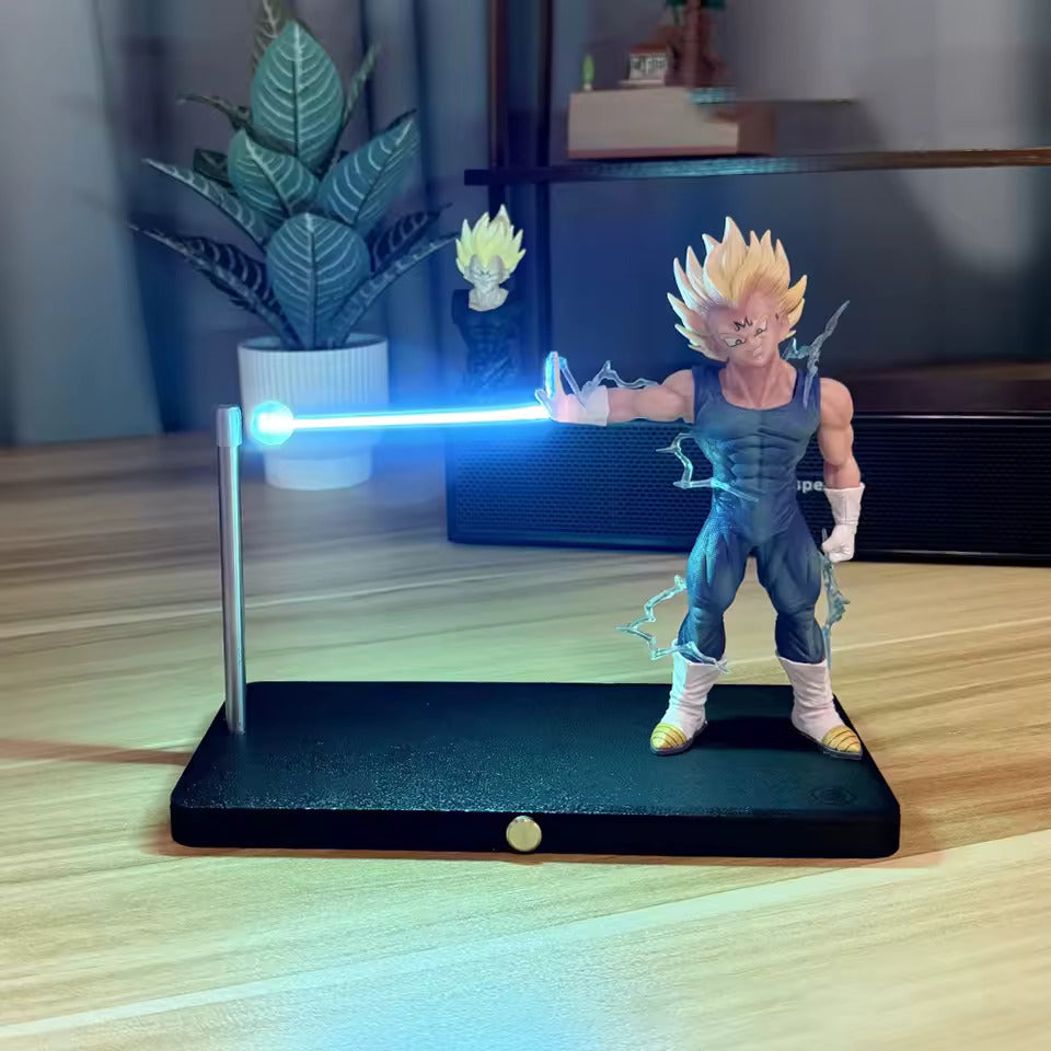 Lampe led gamer figurine végéta lumière bleue main magnétique