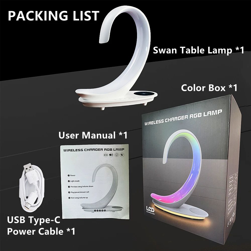 Lampe LED RGB enceinte musicale chargeur Bluetooth rechargeable La Vague Pack