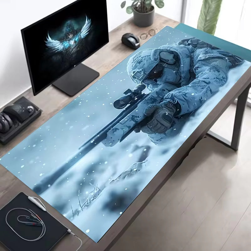 Tapis de souris Sniper combat Sniper neige