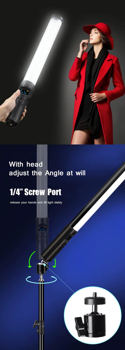 baton led painting fille mains fixation