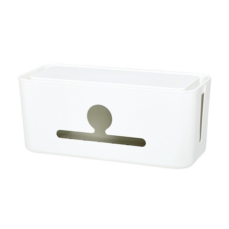 Boite range câbles de bureau blanche
