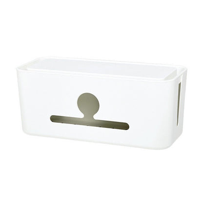 Boite range câbles de bureau blanche