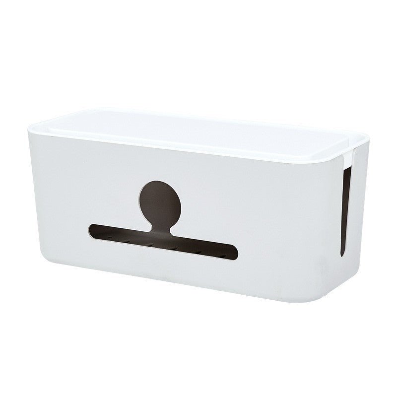 Boite range câbles de bureau grise léger