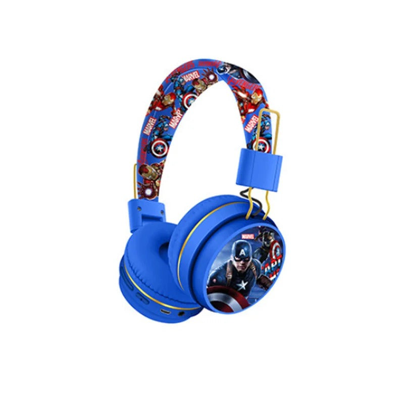 casque audio bluetooth micro avengers captain américa bleu