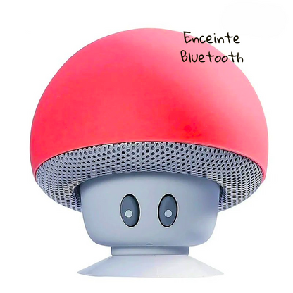 enceinte téléphone micro tactile champignon rouge