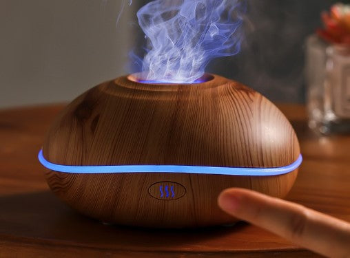 humidificateur diffuseur aromathérapie galet bois