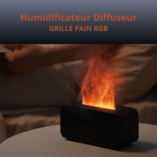 humidificateur diffuseur aromathérapie grille pain noir