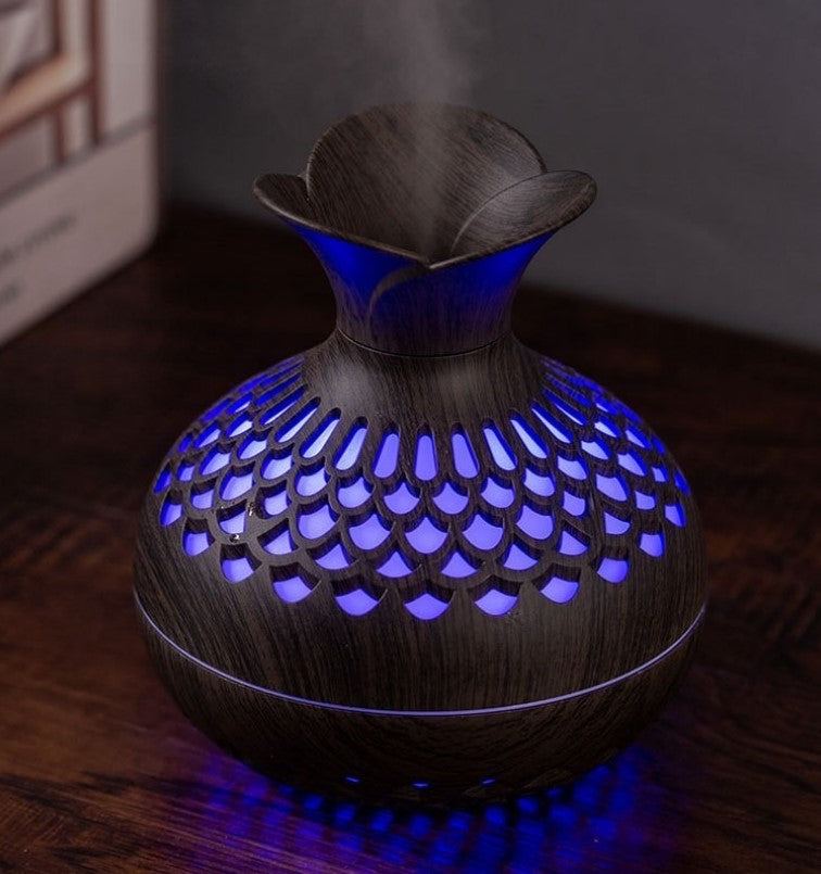 humidificateur diffuseur aromathérapie vase foncé