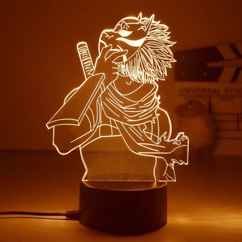 Lampe LED acrylique socle télécommande Naruto A