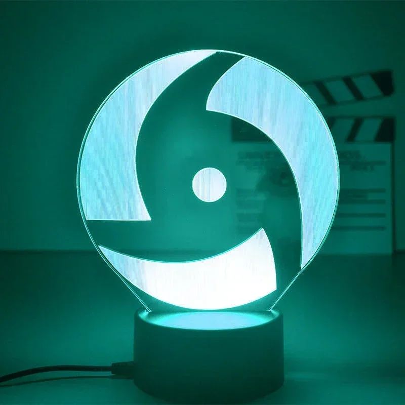 Lampe LED acrylique socle télécommande Naruto D