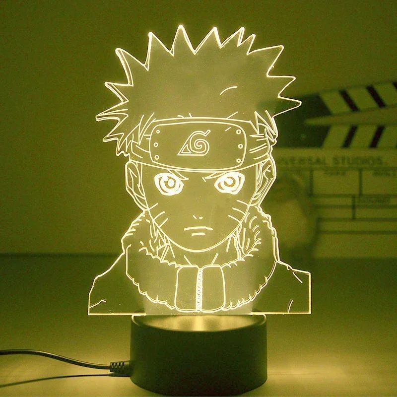 Lampe LED acrylique socle télécommande Naruto G