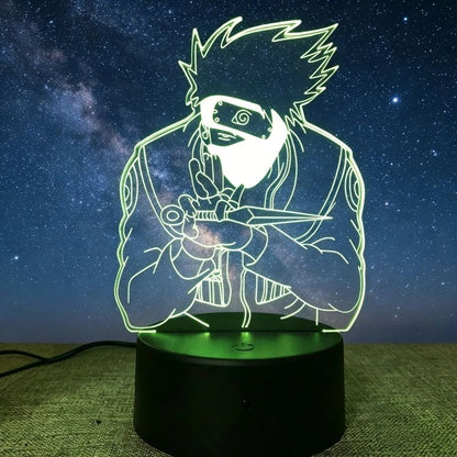 Lampe LED acrylique socle télécommande Naruto Q