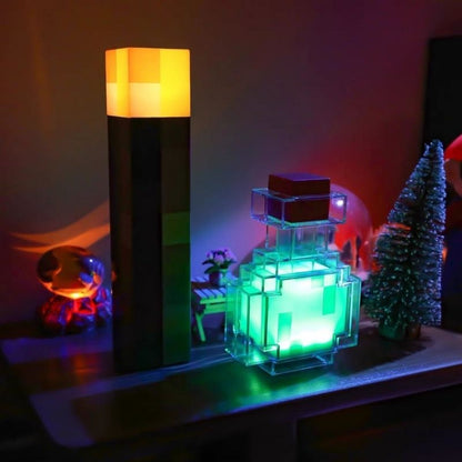 Lampe led rechargeable Minecraft chevet