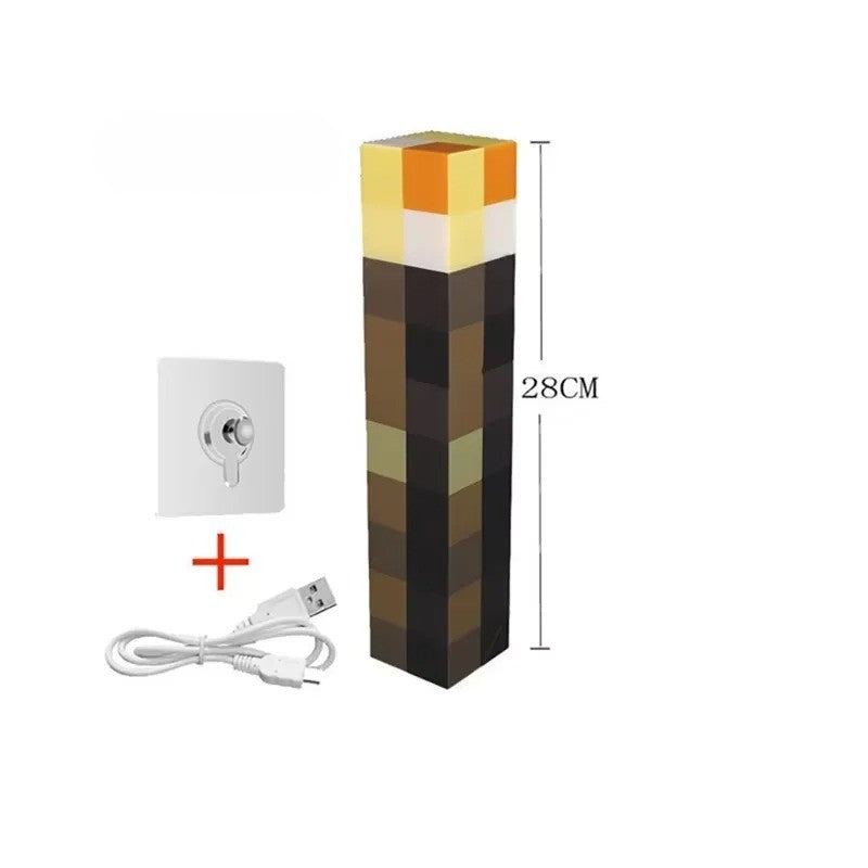 lampe led minecraft torche dimensions