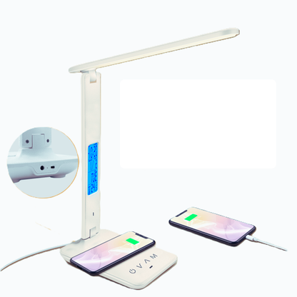 Lampe led plate articulée chargeur tactile blanche