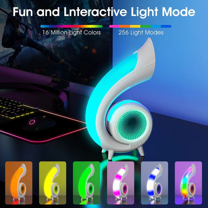 Lampe LED RGB enceinte musicale interactive horloge Abyss 