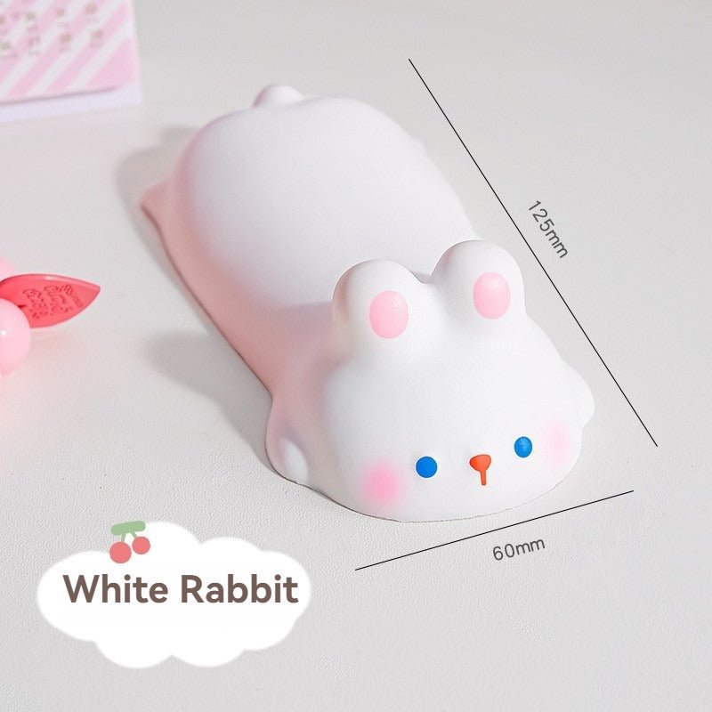 repose poignet ergonomique animal lapin blanc