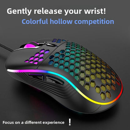 Souris Filaire RGB nid d'abeilles 