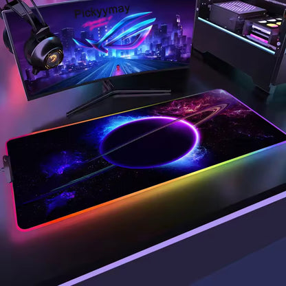 sous main bureau rgb espace planète pourpre