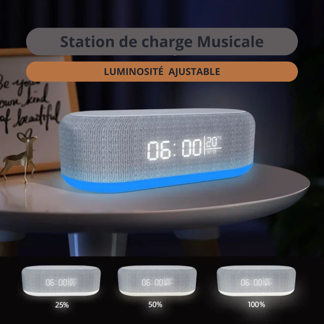 Station induction enceinte RGB ambiance ajustable